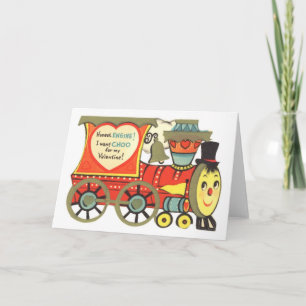 Tarjeta Festiva Tren San Valentín Choo Choo