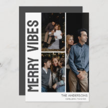 Trendy Classic 3 Photo Merry Vibes