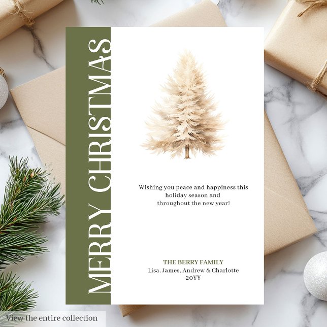 Tarjeta Festiva Trendy Earthy Colors Holiday Greeting Template (Trendy Earthy Colors Holiday Greeting Template)