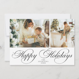 Tarjeta Festiva Trendy Elegant Family Photo Collage Christmas