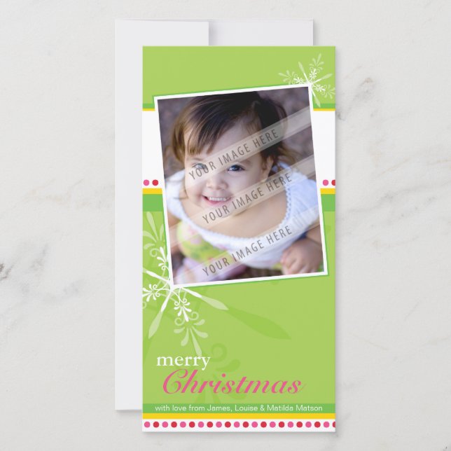 Tarjeta Festiva TRENDY HOLIDAY PHOTOCARD :: 2P brillante (Anverso)