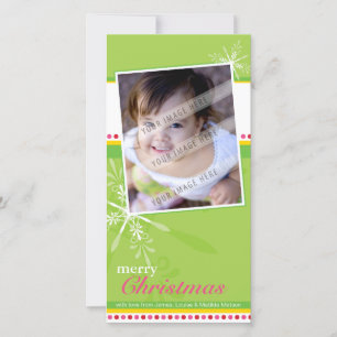 Tarjeta Festiva TRENDY HOLIDAY PHOTOCARD :: 2P brillante