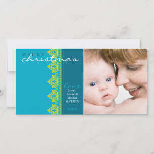 Tarjeta Festiva TRENDY HOLIDAY PHOTOCARD :: bonito limítrofe con L