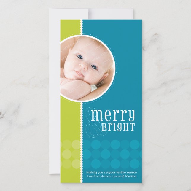 Tarjeta Festiva TRENDY HOLIDAY PHOTOCARD :: buena alegría 5 (Anverso)