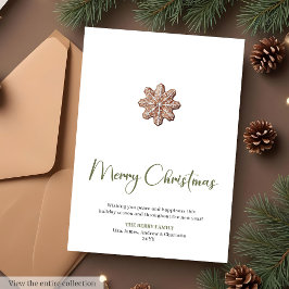 Tarjeta Festiva Trendy Minimalist Holiday Christmas Greeting Card