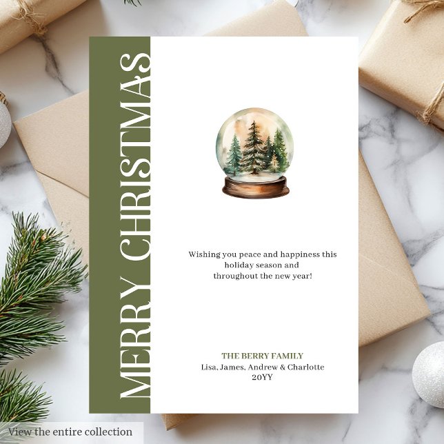 Tarjeta Festiva Trendy Neutral Christmas Ball Greeting Template (Trendy Neutral Christmas Ball Greeting Template)