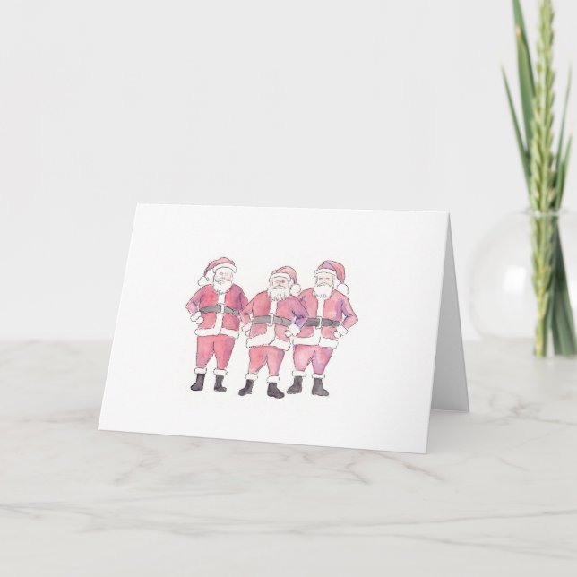 Tarjeta Festiva Tres amigos secretos enfadados (Anverso)