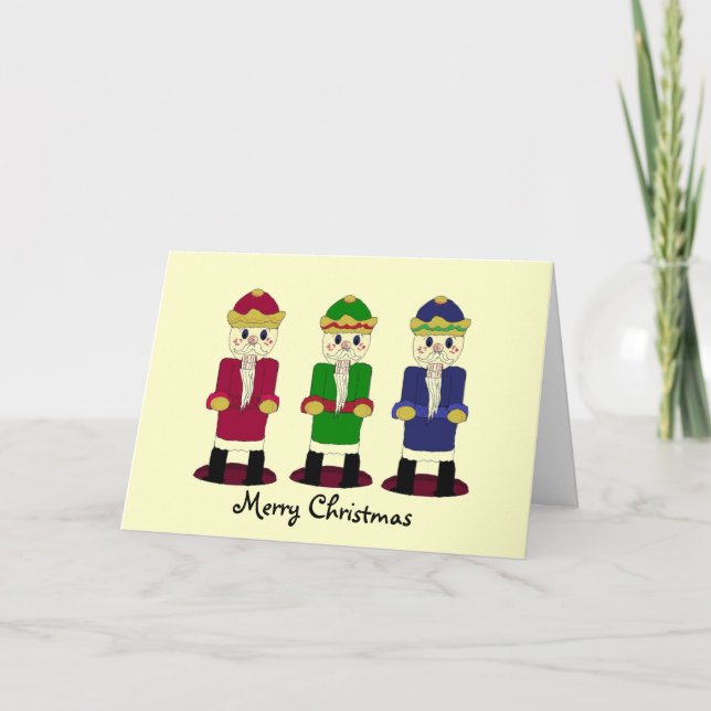Tarjeta Festiva Tres Cascanueces (Anverso)