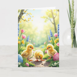 Tarjeta Festiva Tres chicles de Pascua