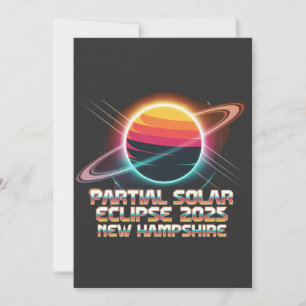 Tarjeta Festiva Tres en un retro de New Hampshire 2025