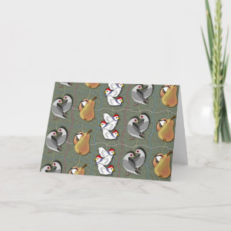 Tarjeta Festiva Tres gallinas francesas