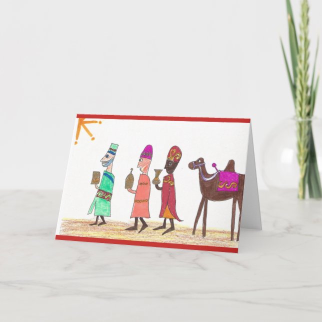 Tarjeta Festiva Tres reyes de Oriente (Anverso)