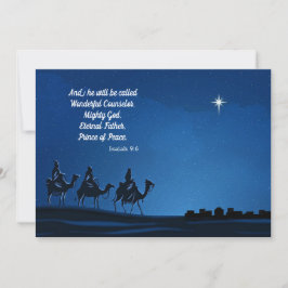 Tarjeta Festiva Tres Reyes Magos se acercan a Belén - Personalizar