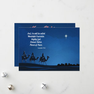 Tarjeta Festiva Tres Reyes Magos se acercan a Belén - Personalizar