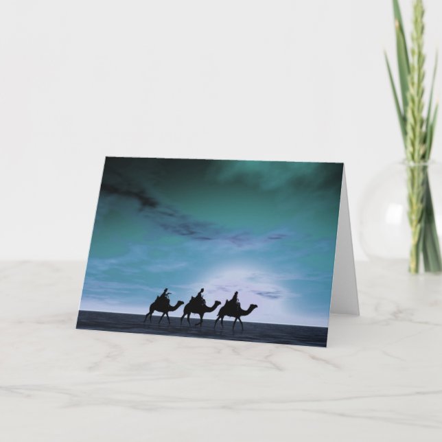 Tarjeta Festiva Tres reyes Sunset 3 (Anverso)