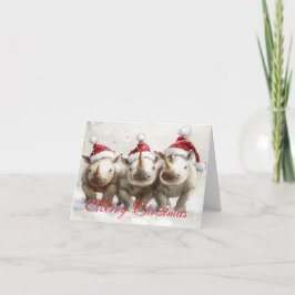 Tarjeta Festiva Tres rinocerontes adorables