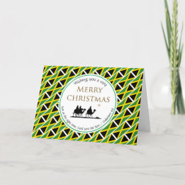 Tarjeta Festiva Tres sabios Navidades de JAMAICA