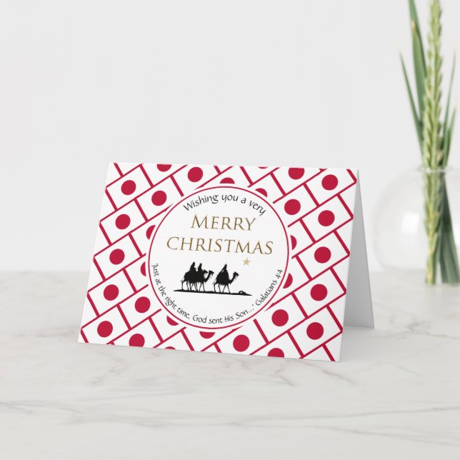 Tarjeta Festiva Tres sabios Navidades de JAPÓN (Anverso)