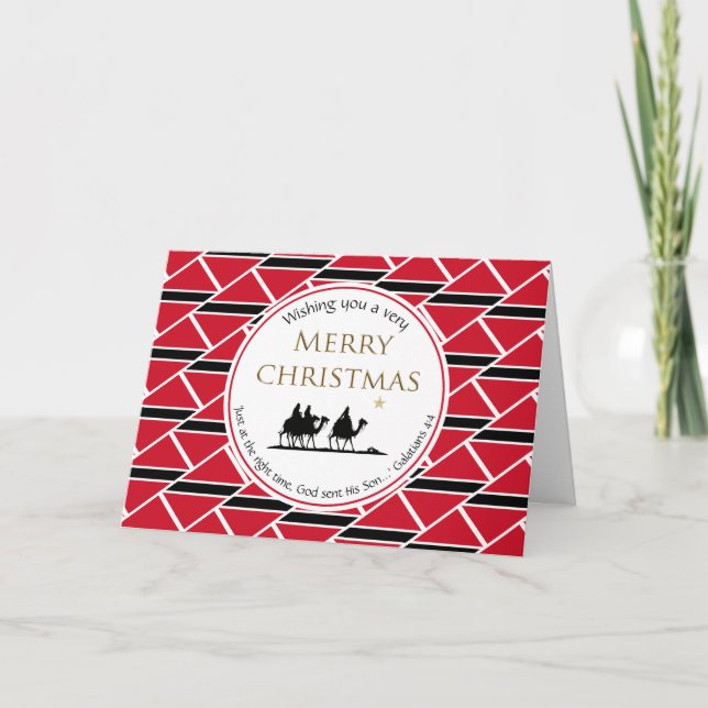 Tarjeta Festiva Tres sabios Navidades de TRINIDAD (Anverso)