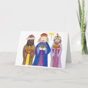 Tarjeta Festiva Tres tipos sabios