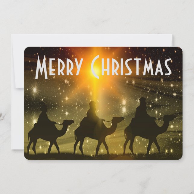 Tarjeta Festiva Tres Wisemen (Anverso)