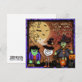 Tarjeta Festiva Trick o Treater Tocaban Inespiritualidad de los ni