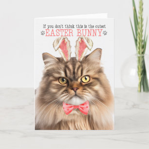 Tarjeta Festiva Tricolo Persa Cat Cutest Easter Bunny Kitty Puns