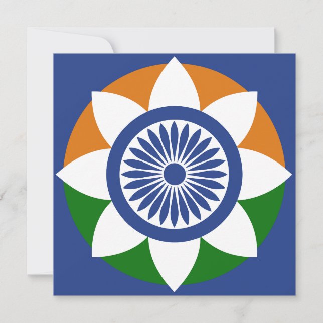 Tarjeta Festiva Tricolor Chakra (Anverso)