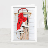 Trineo Antiguo con Patines de Hielo