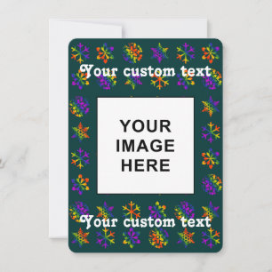 Tarjeta Festiva Trippy Snowflakes