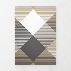 Tarjeta Festiva Tríptica Abstracción cuadrada geométrica 2