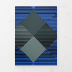 Tarjeta Festiva Tríptica Abstracción geométrica cuadrada 21
