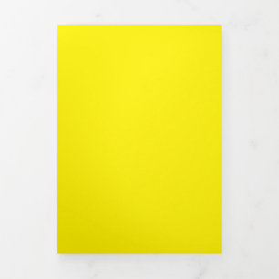 Tarjeta Festiva Tríptica Amarillo Brillante #FFF3000, Amarillo Plátano