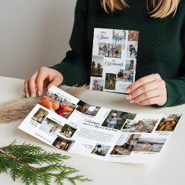 Tarjeta Festiva Tríptica Año en momentos Navidades de Collage de fotos fami