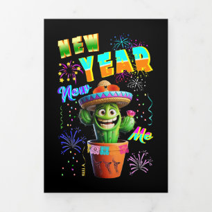 Tarjeta Festiva Tríptica Año nuevo