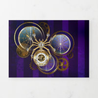 Araña Steampunk sobre fondo púrpura