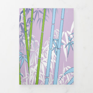 Tarjeta Festiva Tríptica Bambú