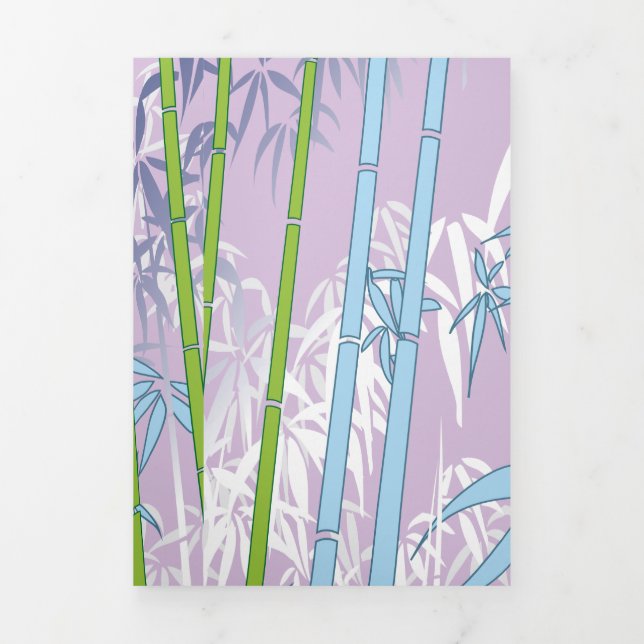 Tarjeta Festiva Tríptica Bambú (Foto de portada)