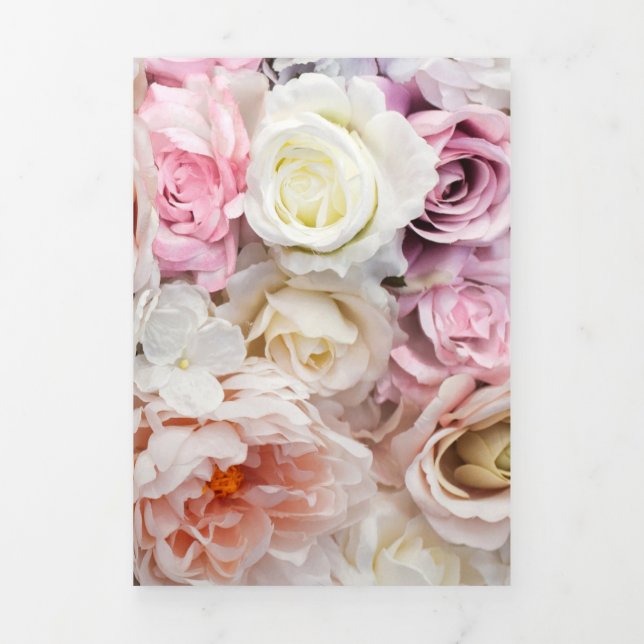 Tarjeta Festiva Tríptica Barcos de Rosas 1 (Foto de portada)