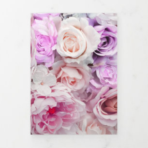 Tarjeta Festiva Tríptica Barcos de Rosas 2