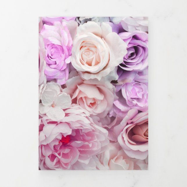 Tarjeta Festiva Tríptica Barcos de Rosas 2 (Foto de portada)