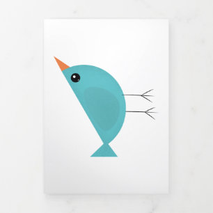 Tarjeta Festiva Tríptica Birdy
