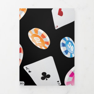 Tarjeta Festiva Tríptica Casino, accesorios de juegos patrón 2