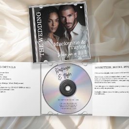 Tarjeta Festiva Tríptica CD Photo Cover Wedding Invitation