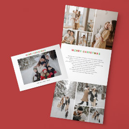 Tarjeta Festiva Tríptica Collage de navidades 12 Foto