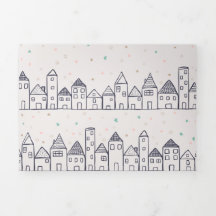 Colorando la aldea de los Navidades de páginas en 