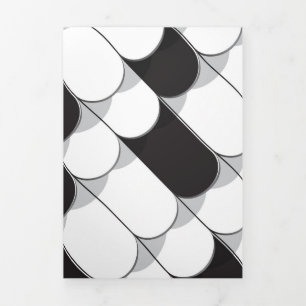 Tarjeta Festiva Tríptica Construcción abstracta (azulejos)