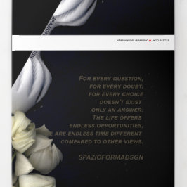 Tarjeta Festiva Tríptica "Corazón blanco en negro de luna" y tiempo de duda