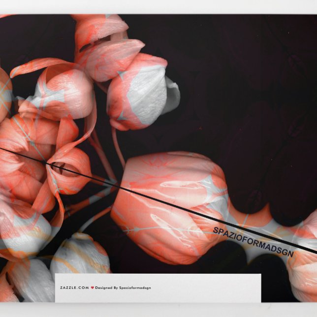 Tarjeta Festiva Tríptica "Corazón blanco en negro del sol" & Indiferencia (Reverso)