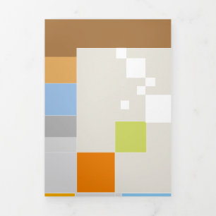 Tarjeta Festiva Tríptica Creación de patrones abstractos